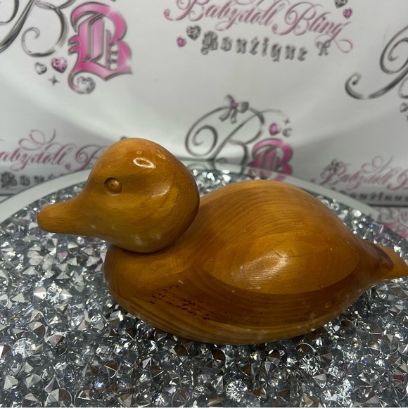Vintage wood duck decoy decor carved wooden shiny duck π¦ - Picture 5 of 9